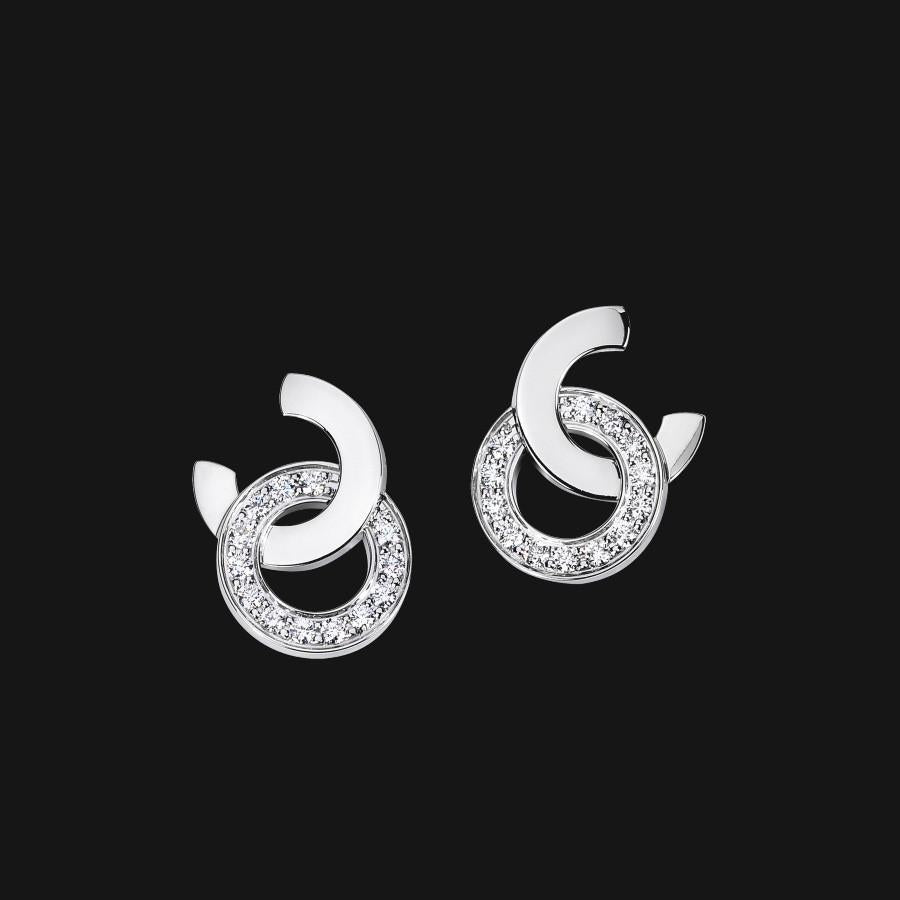 Boucles d'oreilles entrelacées 14 carats
