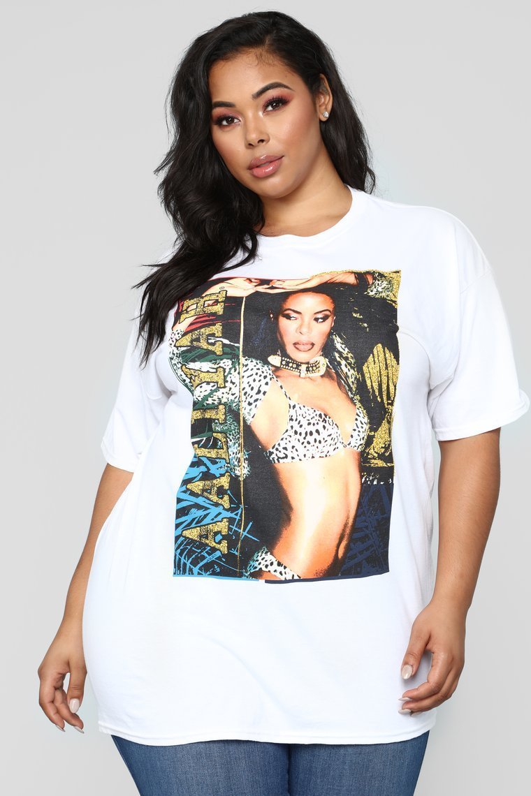 Aaliyah Tunic Tee - White - jameswhite001