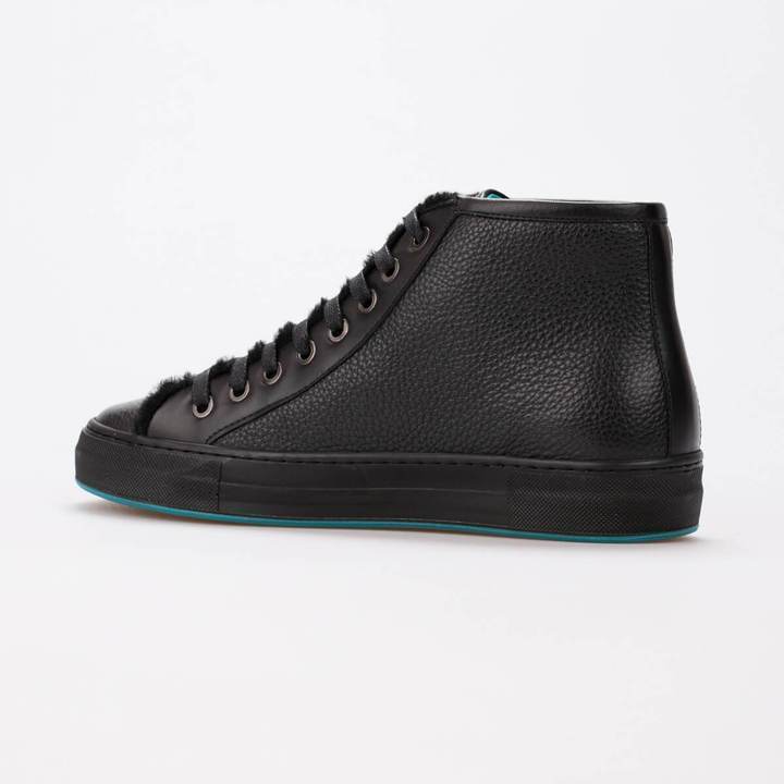 ALEXIS – LEATHER & FUR BLACK - jameswhite001