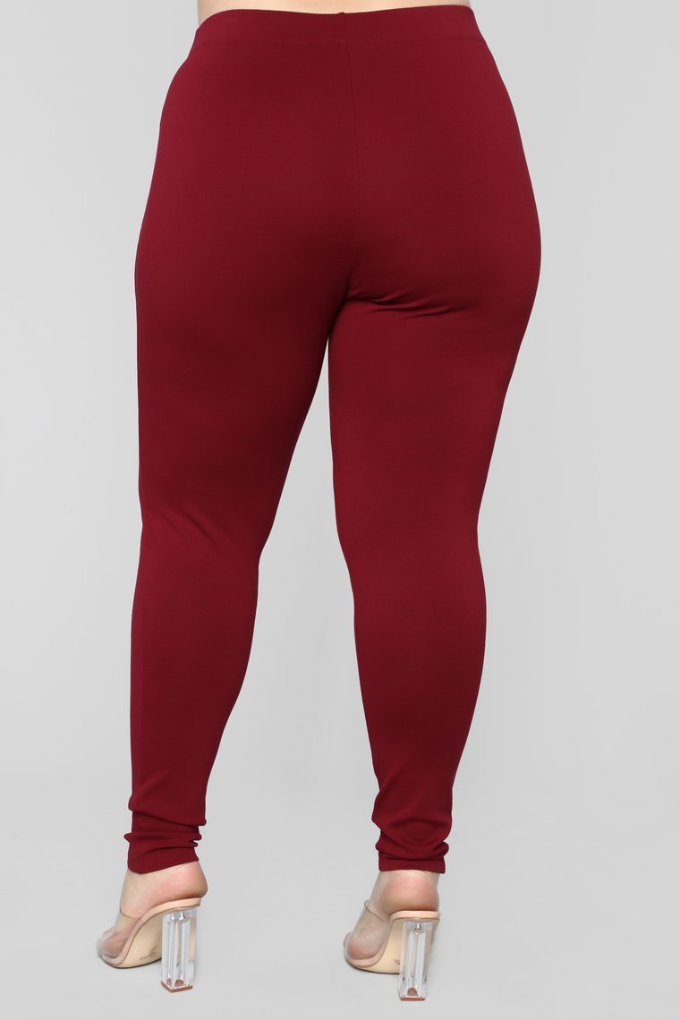 Almost Everyday Leggings - Burgundy - jameswhite001