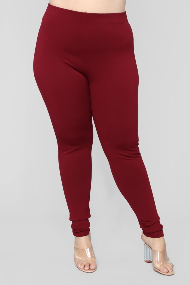 Almost Everyday Leggings - Burgundy - jameswhite001