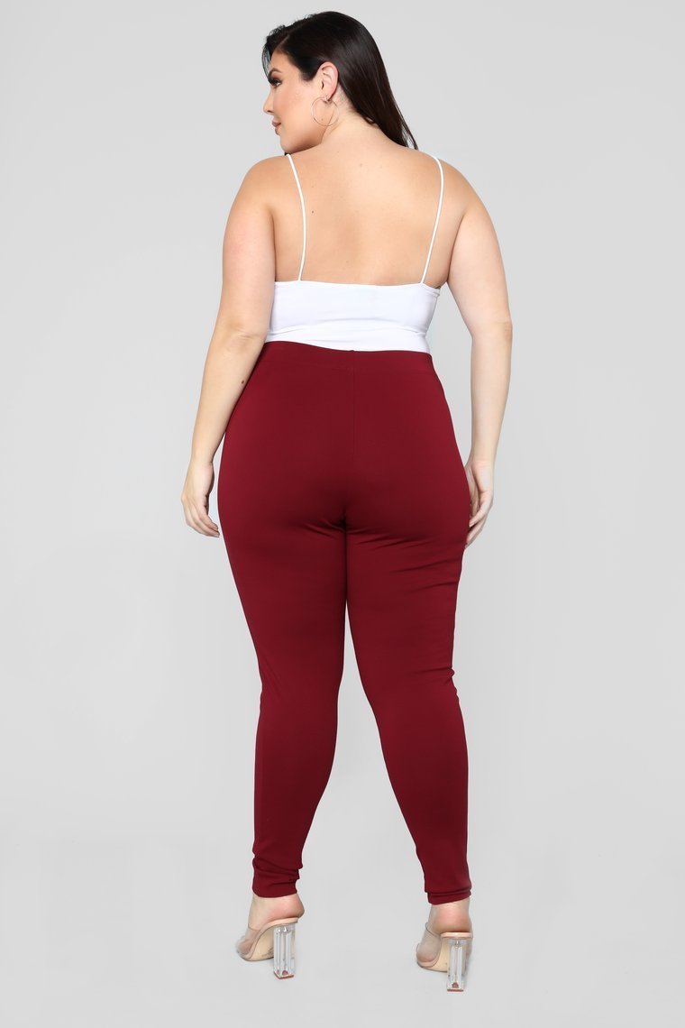 Almost Everyday Leggings - Burgundy - jameswhite001