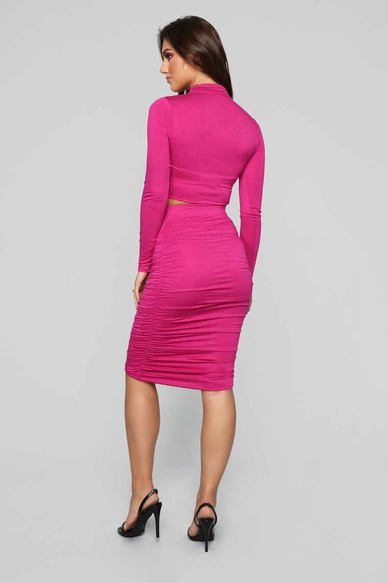 Almost In Love Skirt Set - Magenta - jameswhite001