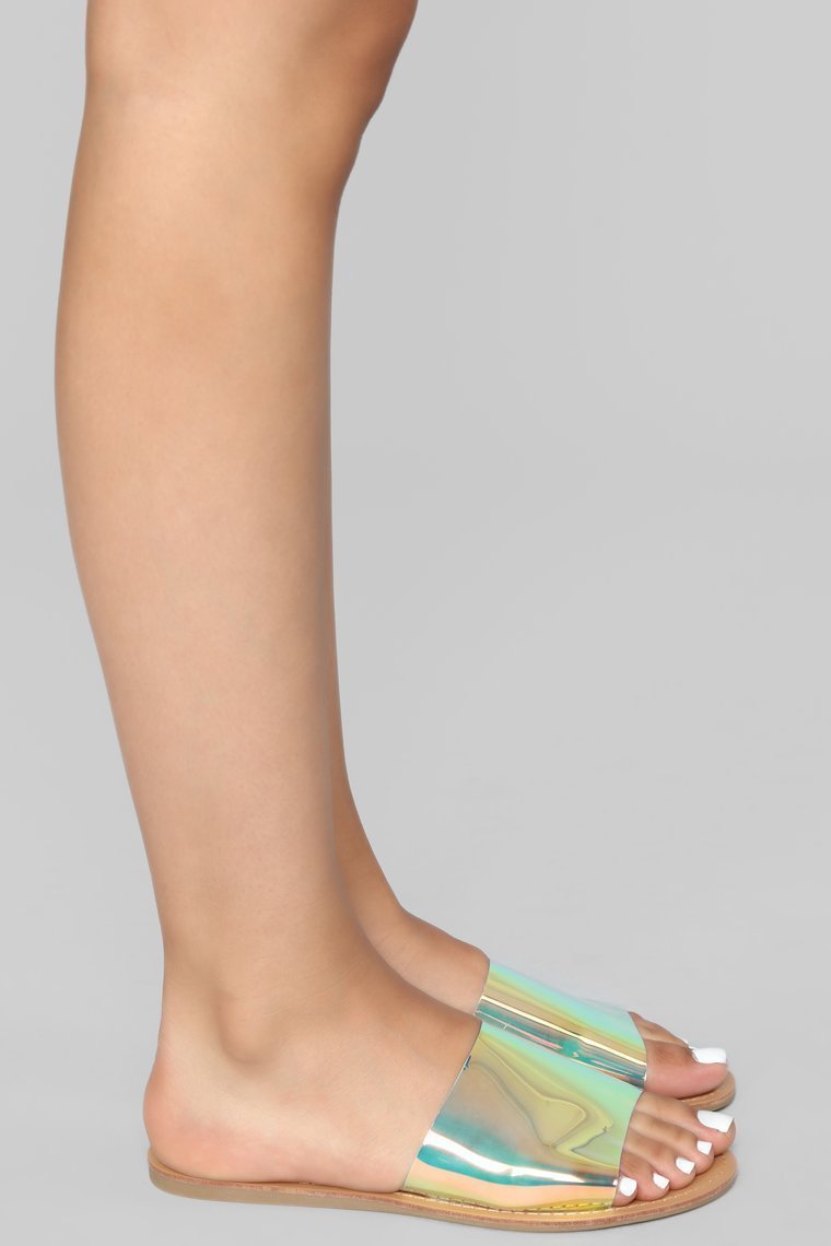 Are We Clear Sandal - Silver Hologram - jameswhite001