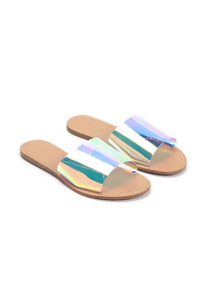 Are We Clear Sandal - Silver Hologram - jameswhite001