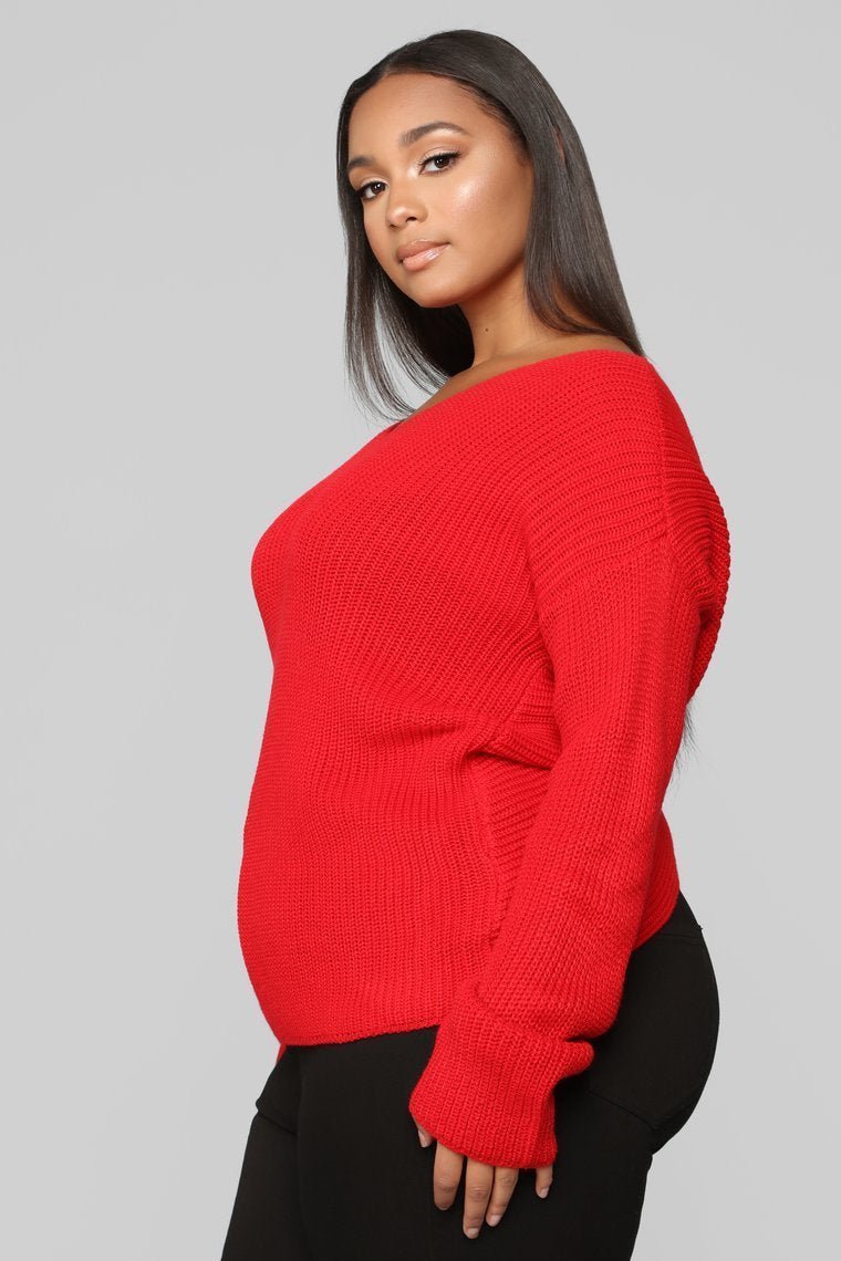 Autumn's Favorite Girl Sweater - Red - jameswhite001