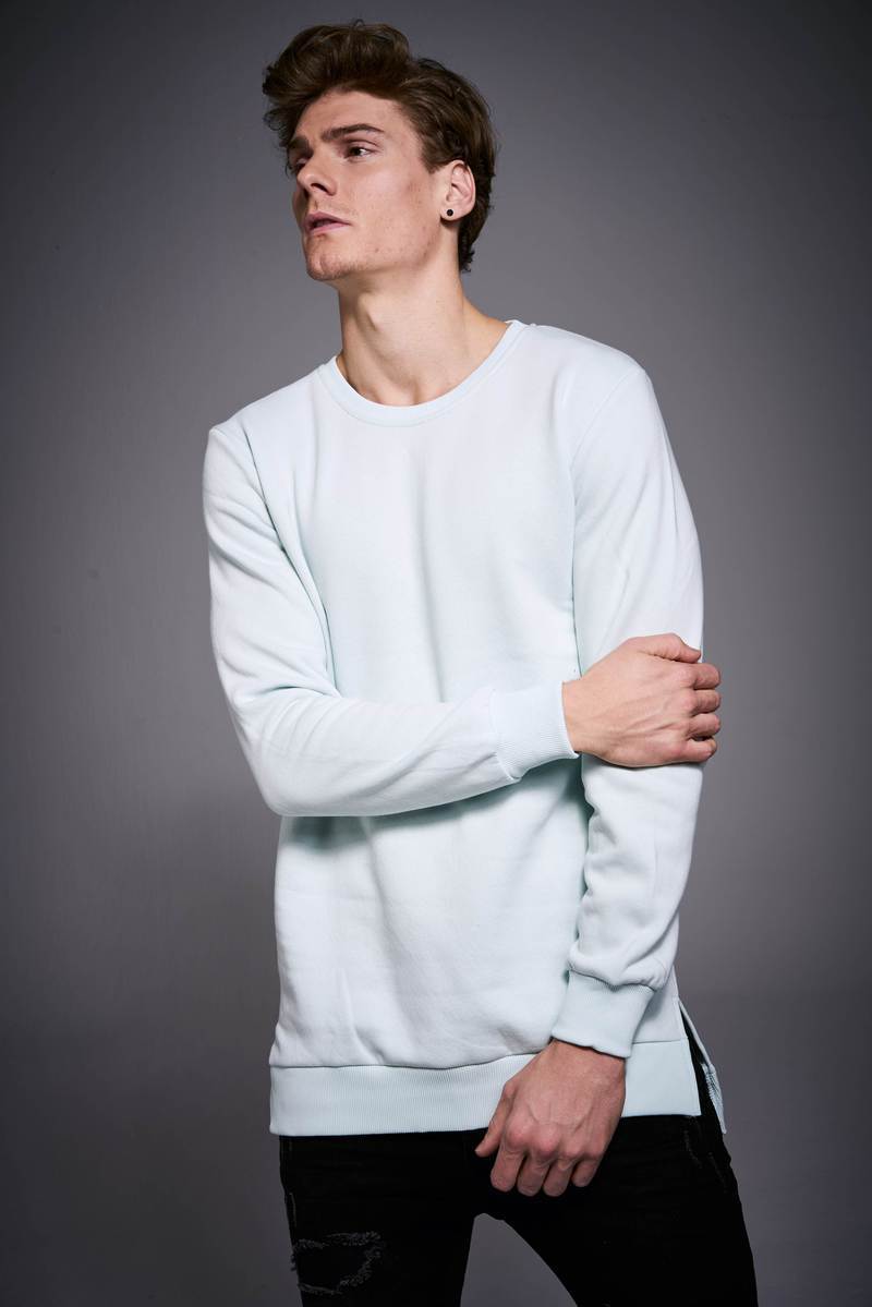 BASIC SLIM FIT SWEATSHIRT 3548 - jameswhite001