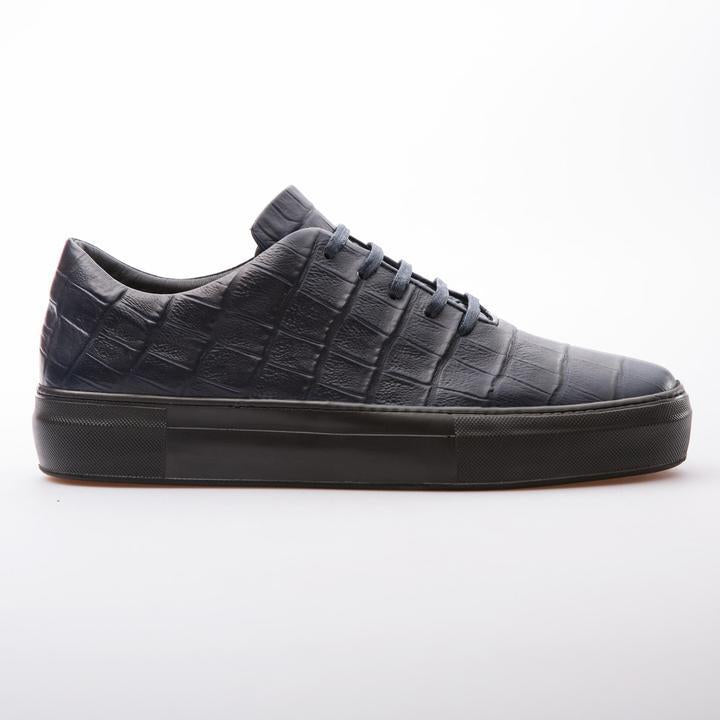 BEN - DARK BLUE - EMBOSSED CALF LEATHER - jameswhite001