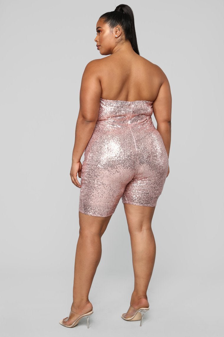 Birthday Bash Sequin Romper - Pink - jameswhite001