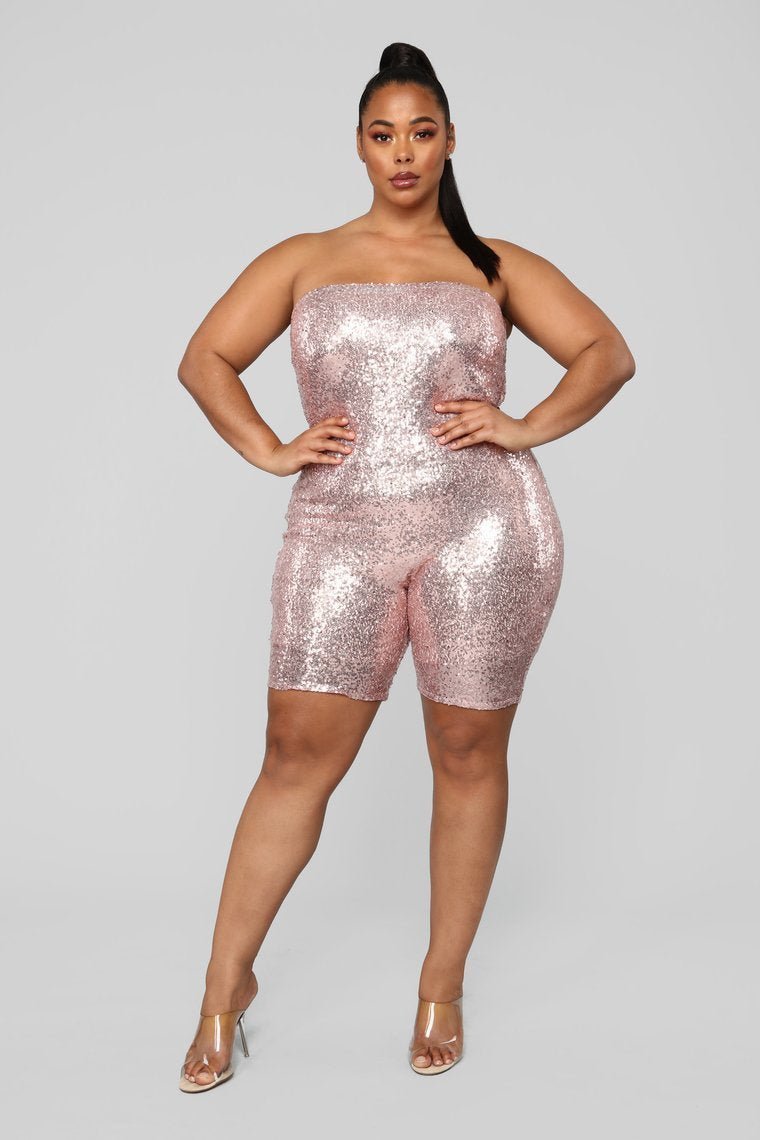 Birthday Bash Sequin Romper - Pink - jameswhite001