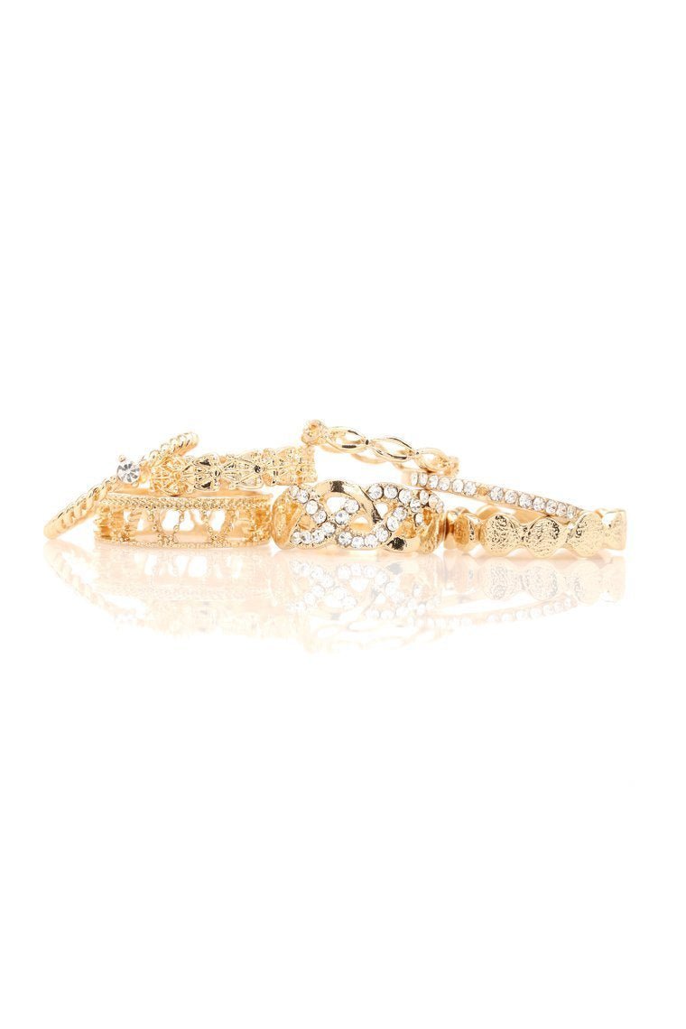 Bite The Bullet Ring Set - Gold - jameswhite001
