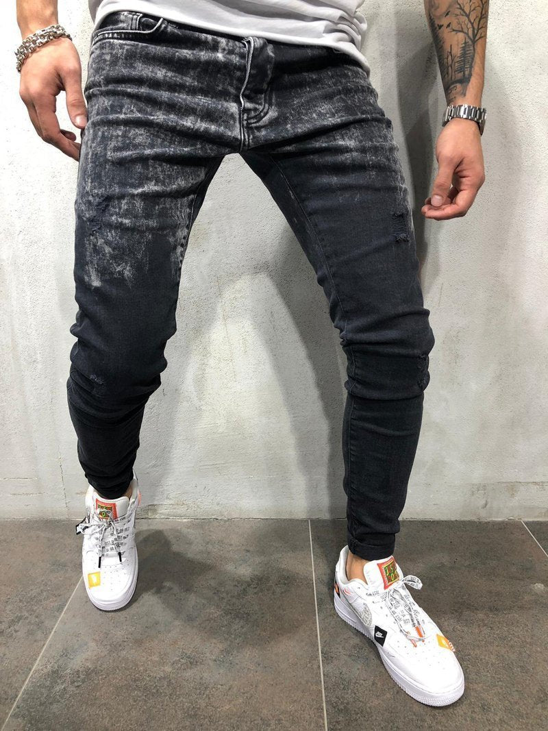 BLACK STONEWASHED JEANS SKINNY FIT 3990 - jameswhite001