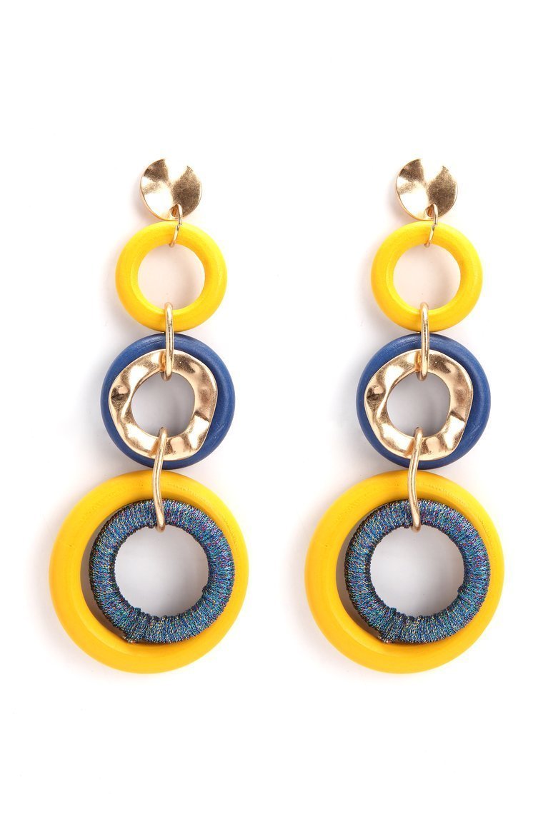 Block My World Earrings - Mustard - jameswhite001