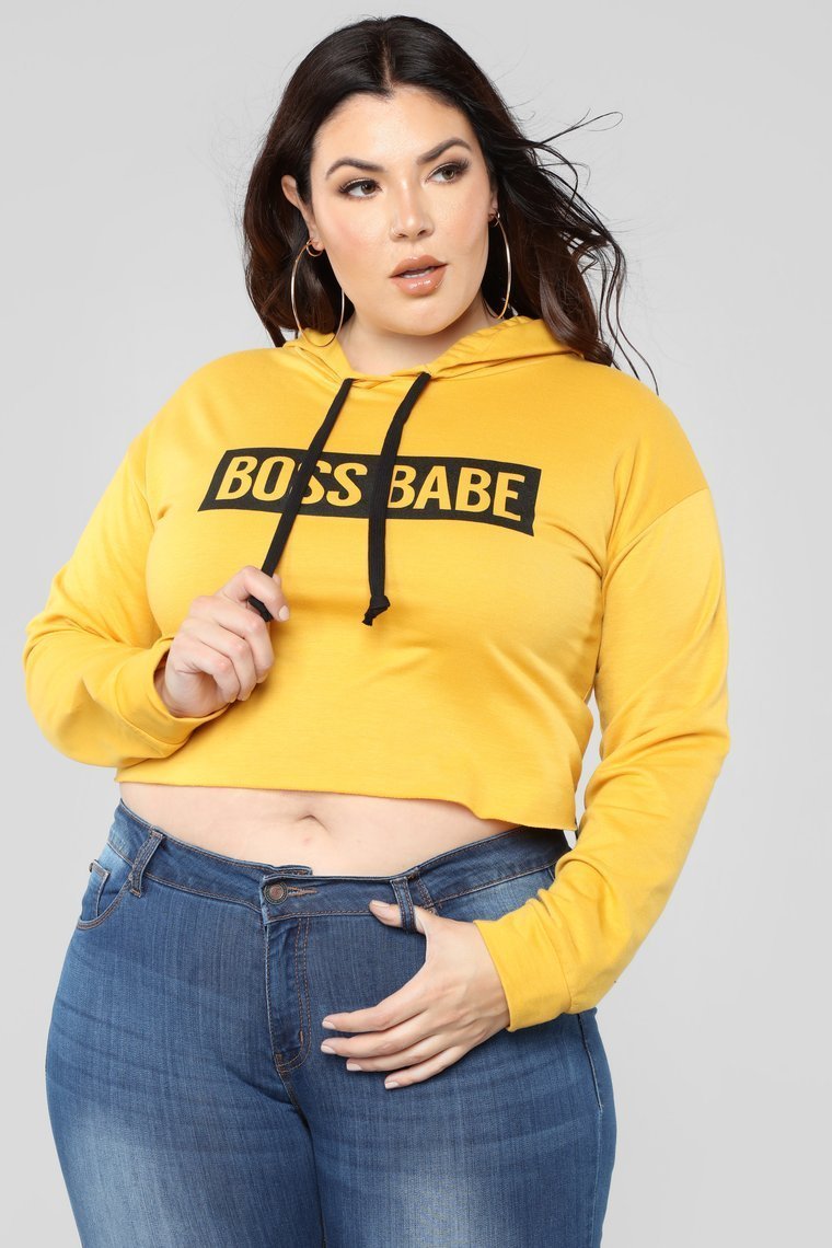 Boss Babe Hoodie - Mustard - jameswhite001