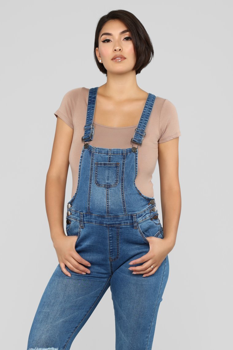 Browyn Overalls - Medium Blue Wash - jameswhite001
