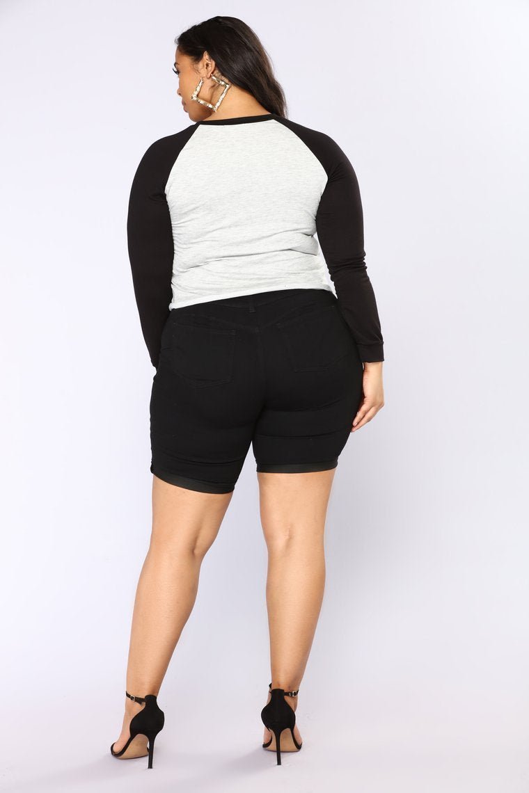 Catalina Booty Lifting Bermuda Shorts - Black - jameswhite001