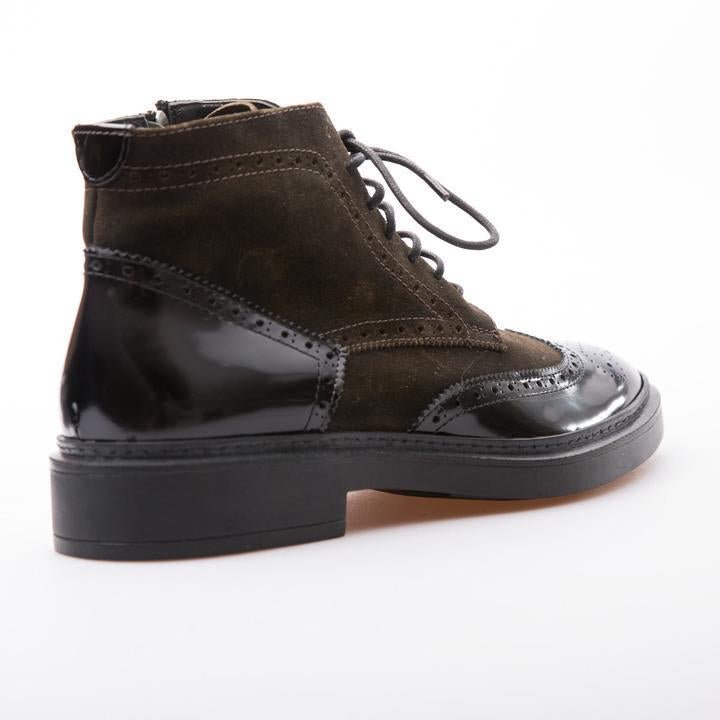 DUSTIN - BROWN - WAXY SUEDE & CALF LACK LEATHER - jameswhite001