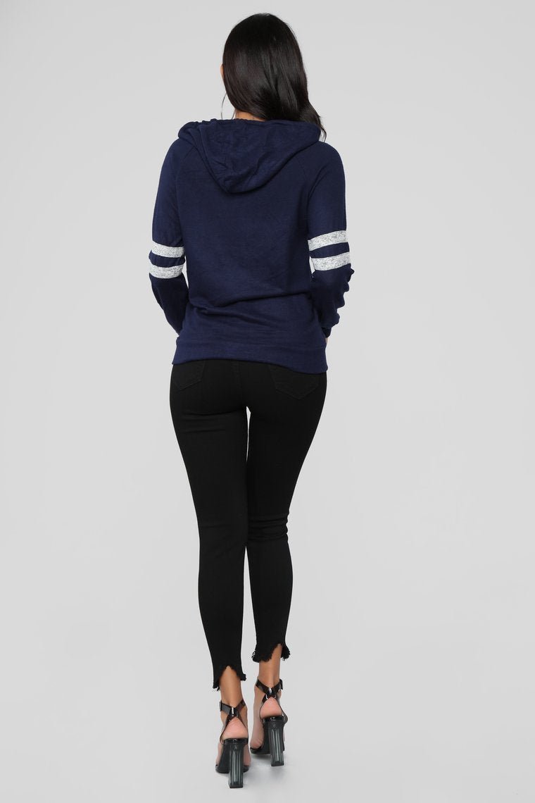 Elina Pullover Hoodie - Navy/Combo - jameswhite001