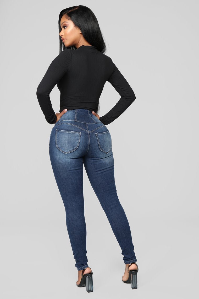 Eyes On You Skinny Jeans - Dark Denim - jameswhite001