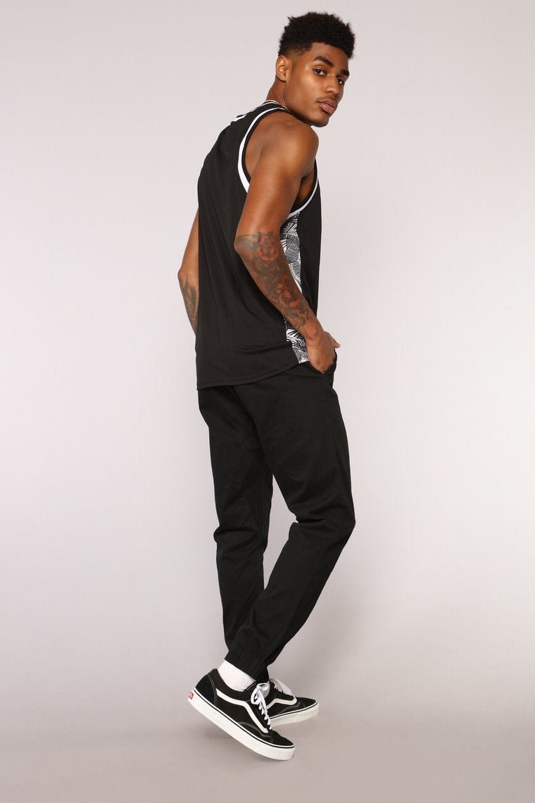 Frankie Tank - Black/White - jameswhite001