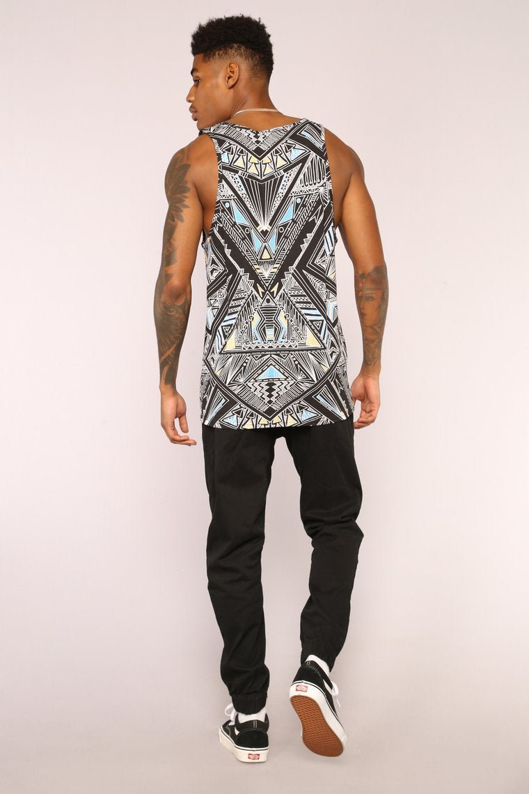 Franko Tank - Black/Blue - jameswhite001