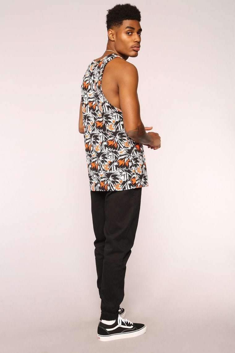 Franko Tank - Black/Orange - jameswhite001