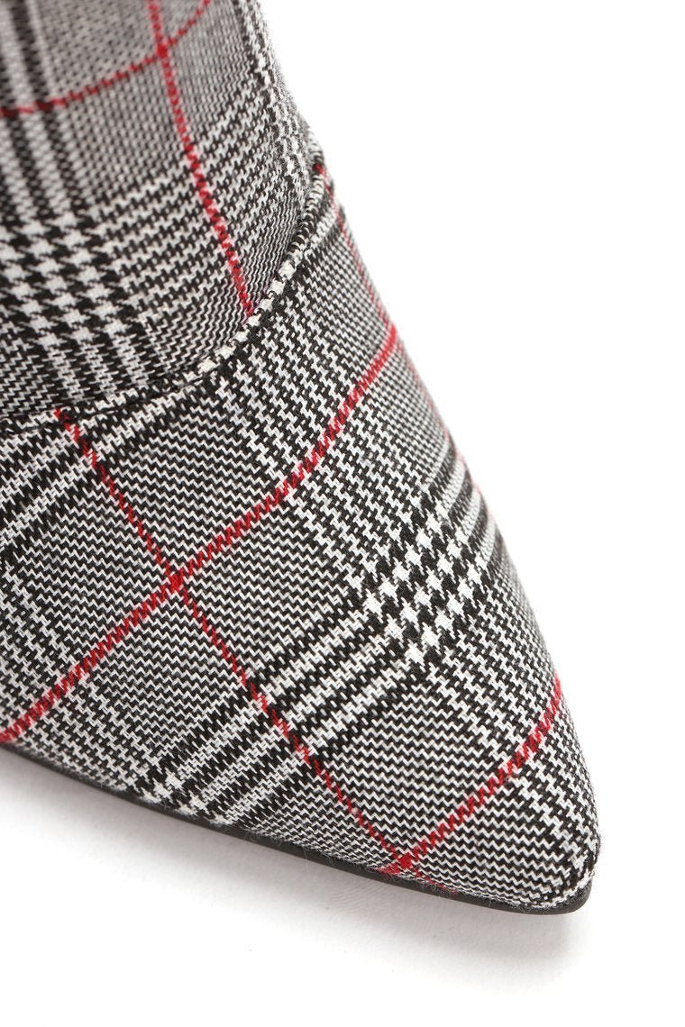 Give Me The Sass Mule Pump - Plaid - jameswhite001