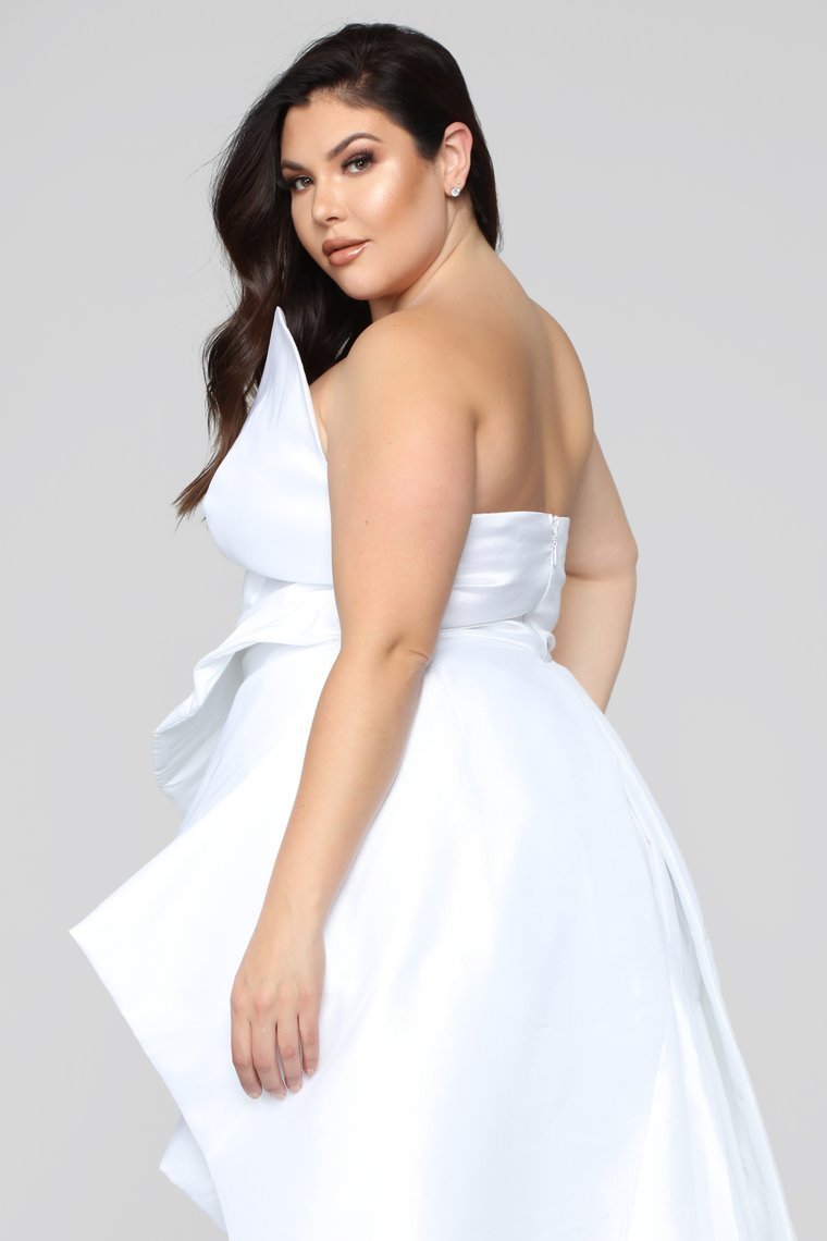 High Klass High Low Gown - White - jameswhite001