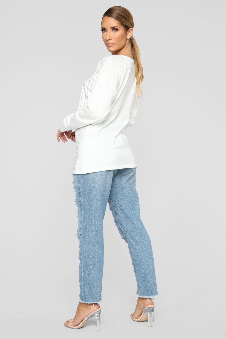 High Standards Tunic Top - White - jameswhite001