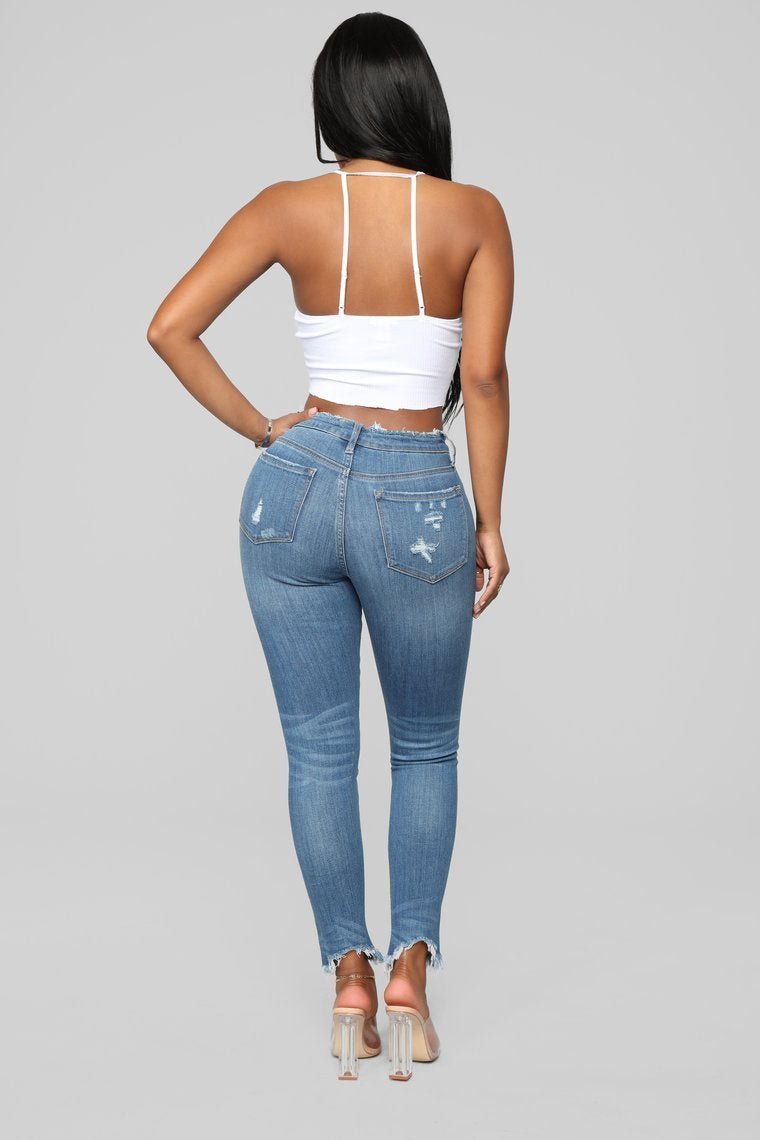 It's The Pride In Me Distressed Jeans - Medium Blue Wash - jameswhite001