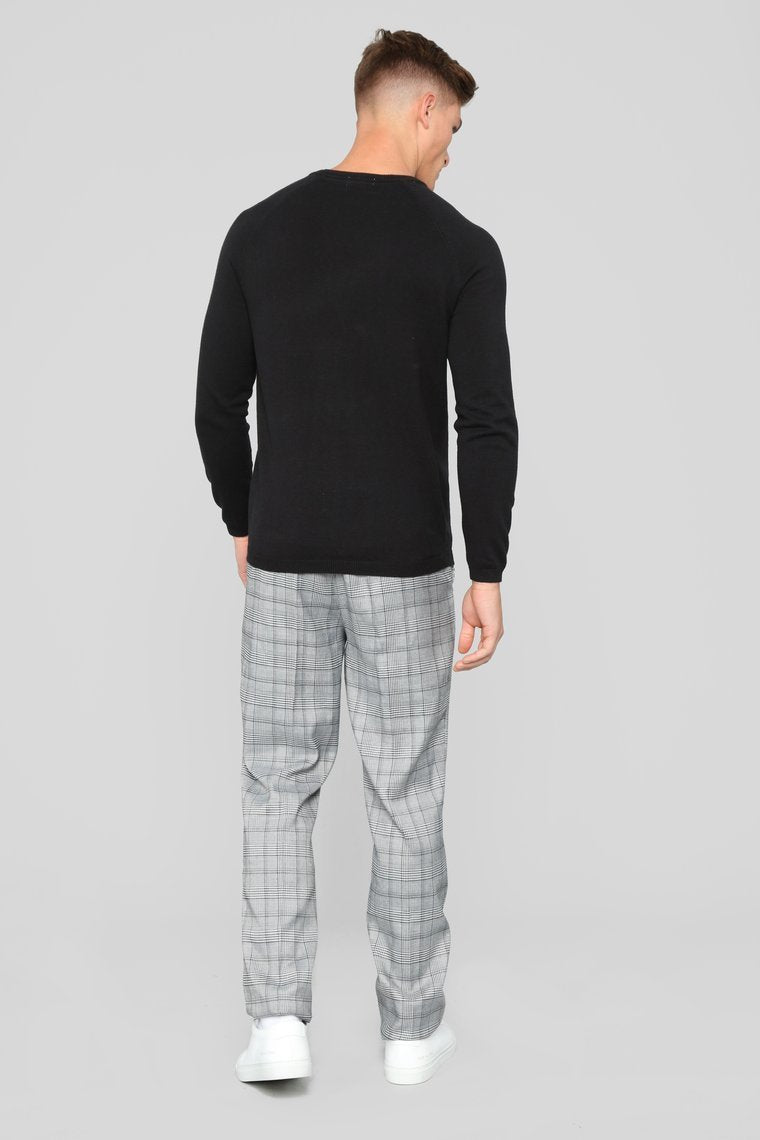 Jackson Trouser Pants - Grey Plaid - jameswhite001