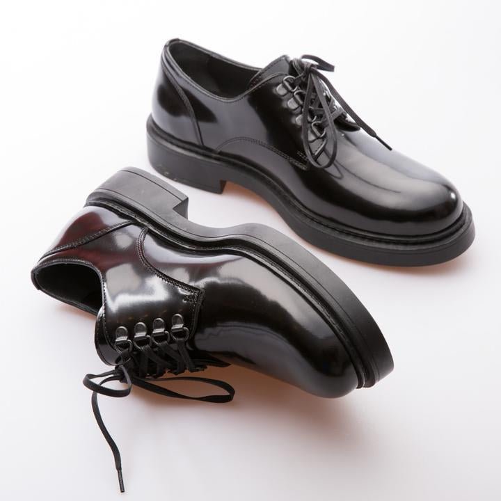 JOSHUA - BLACK - CALF LACK LEATHER - jameswhite001