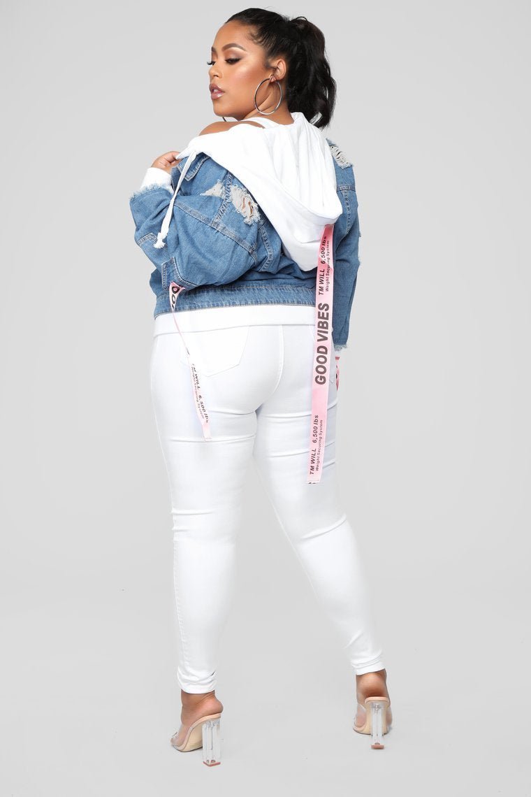 LA State Of Mind Denim Jacket - Medium Blue Wash - jameswhite001