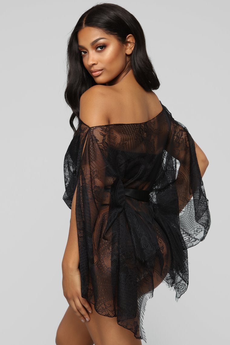 Lace Little Whisper 2 Piece Set - Black - jameswhite001