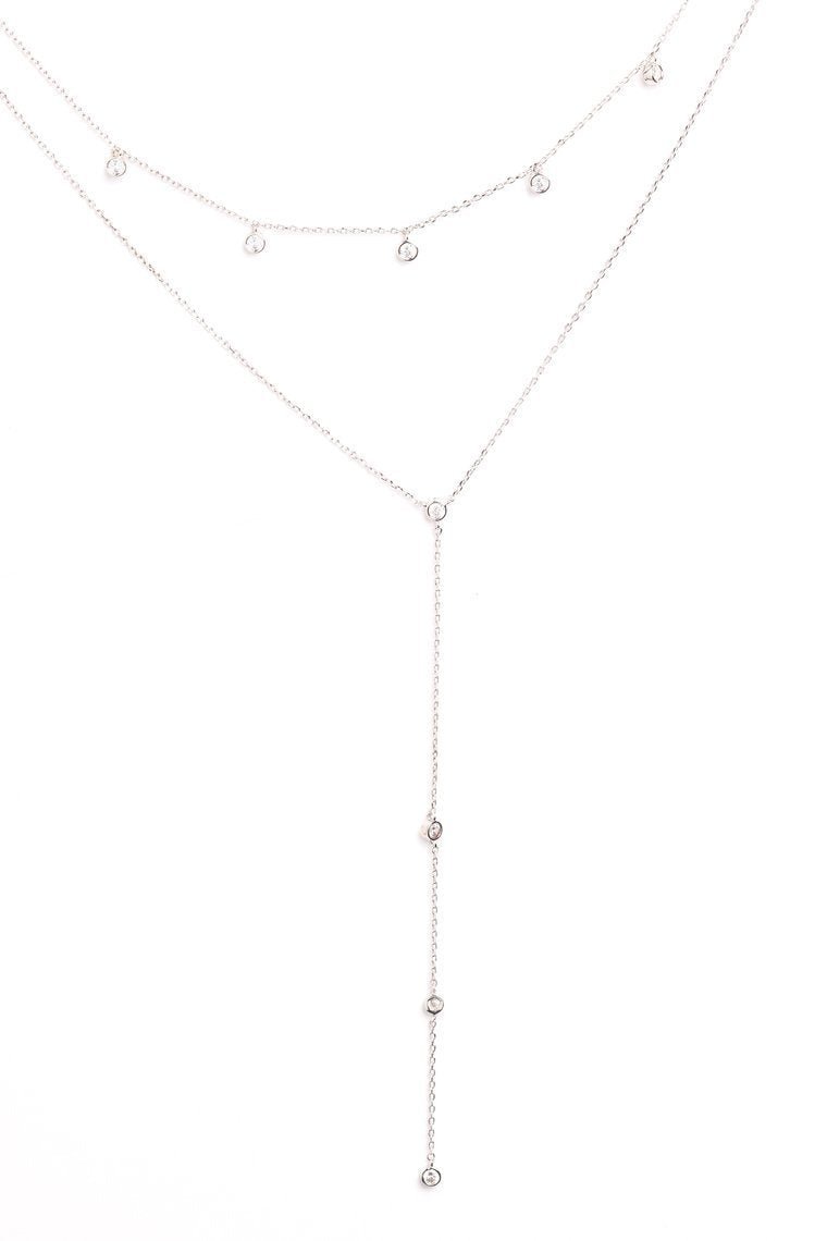 Larry Lariot Layered Necklace - Silver - jameswhite001