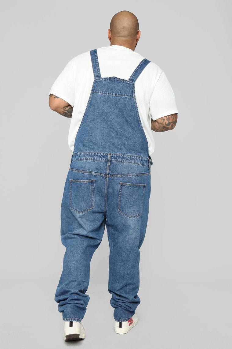 Lennie Overalls - Medium Blue Wash - jameswhite001