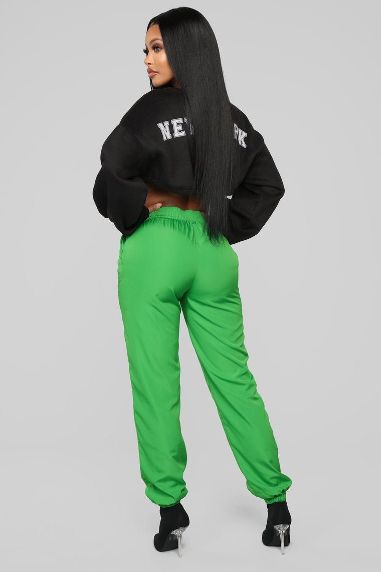 Lianna Lounge Windbreaker Jogger - Green - jameswhite001