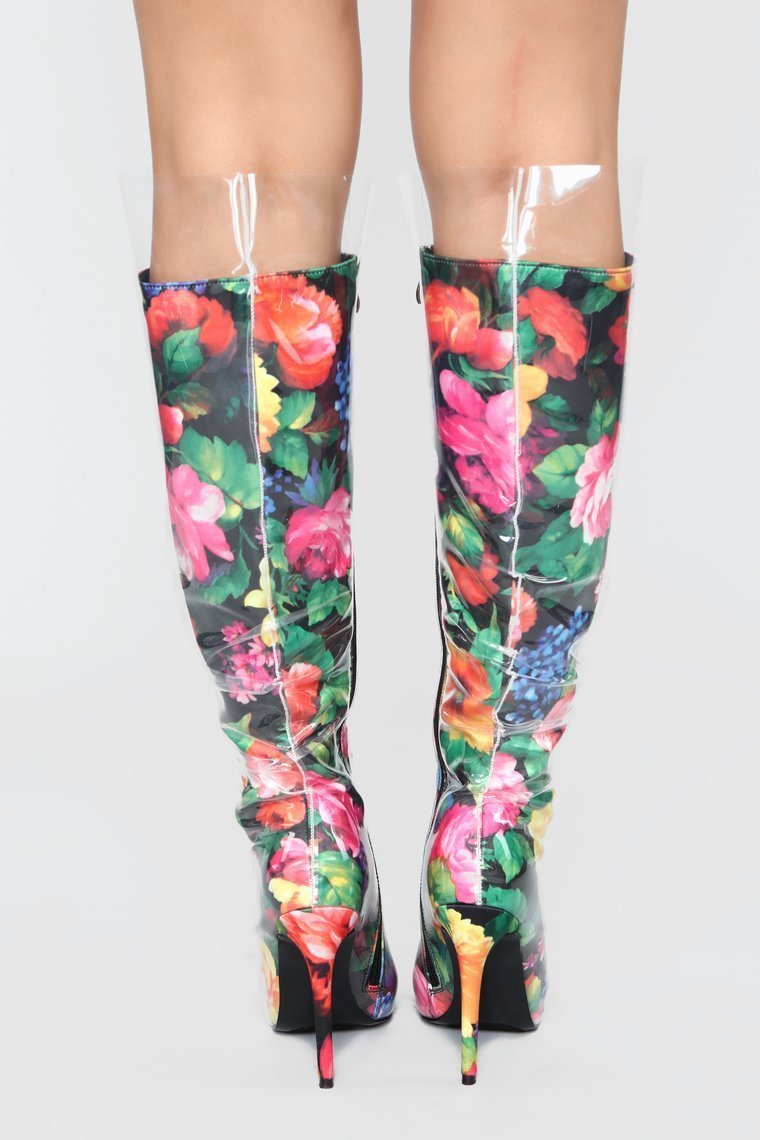 Not Far To Go Heeled Boot - Floral - jameswhite001