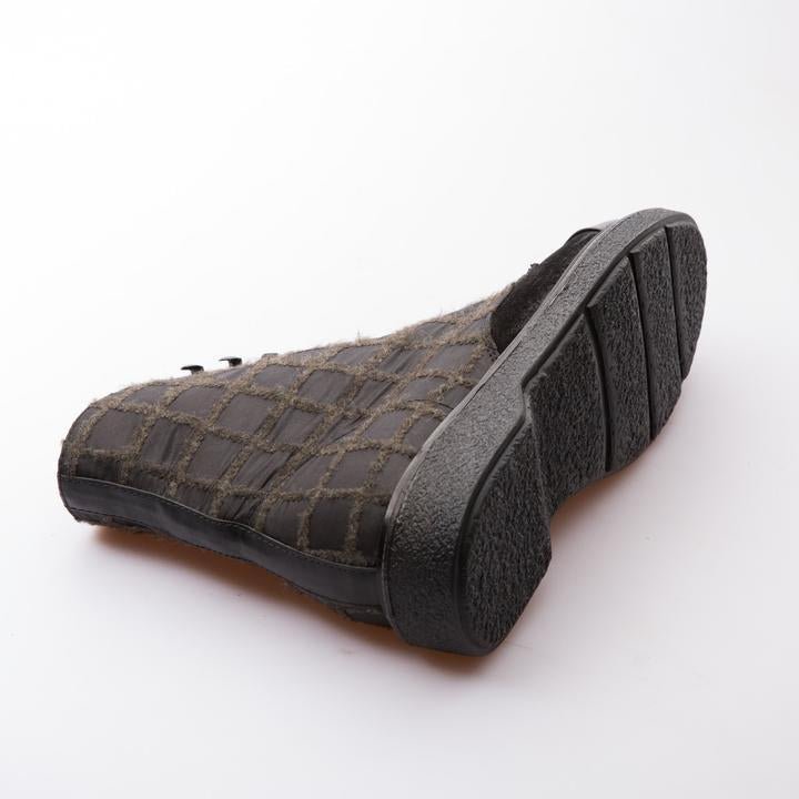PHILIPPE - BLACK & KHAKI - FABRIC & CALF LEATHER - jameswhite001