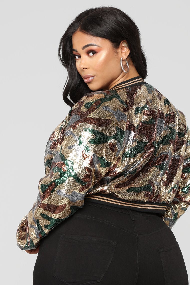 Sequin Camo Bomber - Camo - jameswhite001