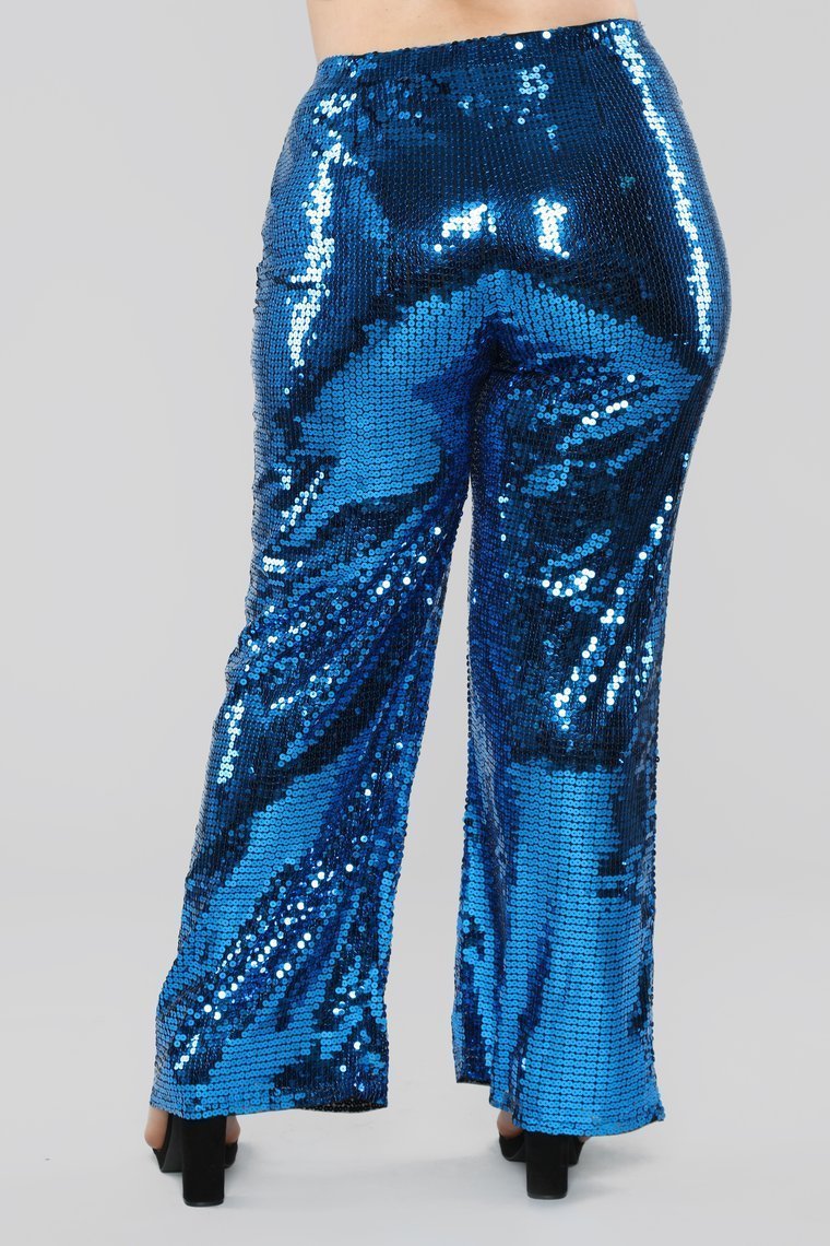 Shining Brighter Than Your Future Sequin Pants - Royal - jameswhite001