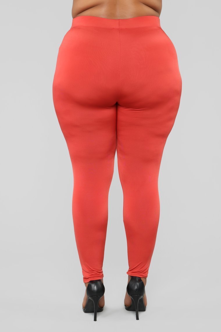 Smooth Talker Slinky Leggings - Rust - jameswhite001