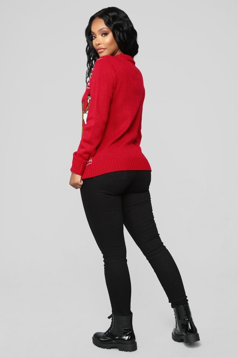 Squad Goals Christmas Sweater - Red - jameswhite001