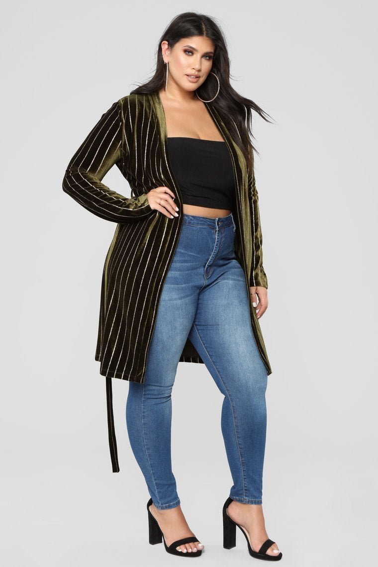 Strut My Stuff Duster - Olive - jameswhite001