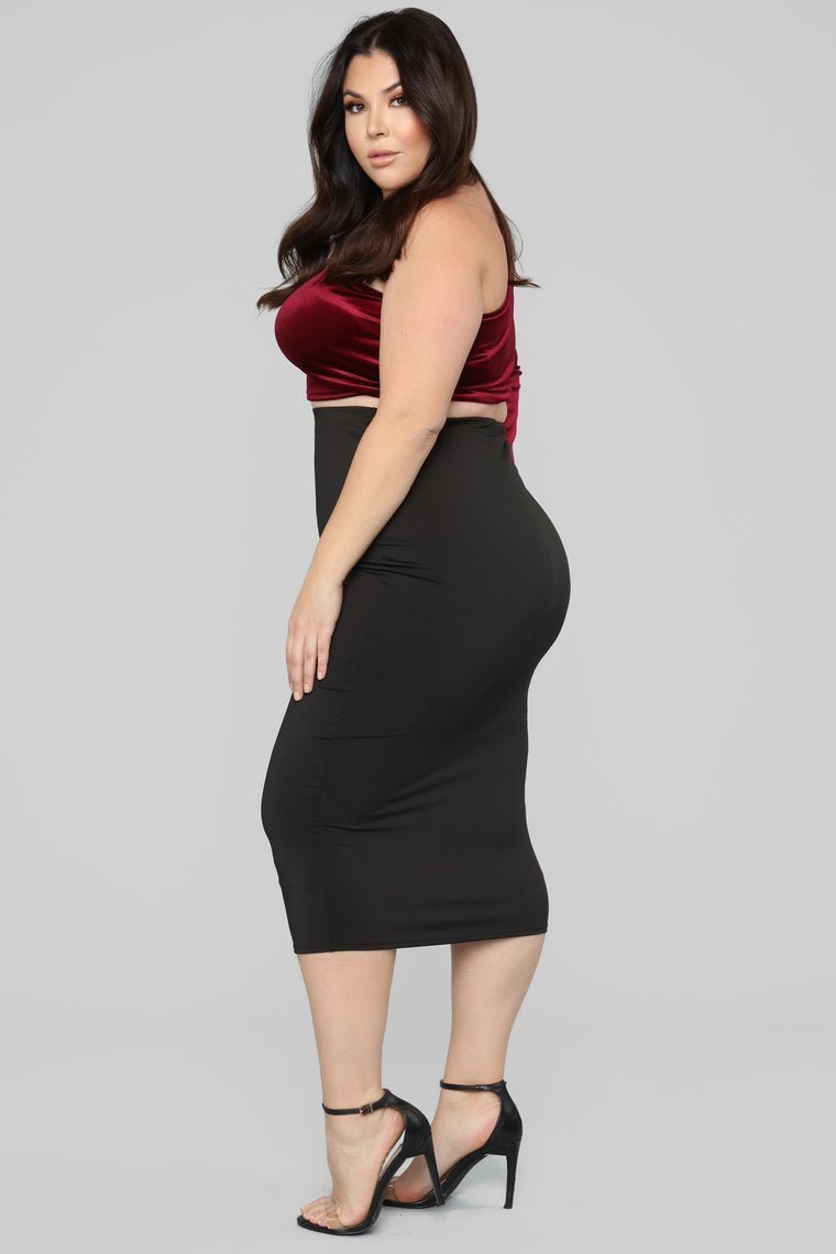 STYLED ON INSTAGRAM All For One Shoulder Top - Burgundy - jameswhite001