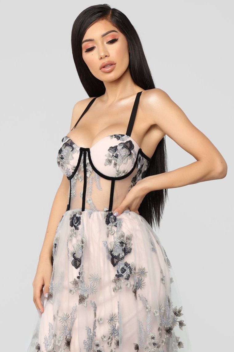 Such A Dream Maxi Dress - Blush/Grey - jameswhite001