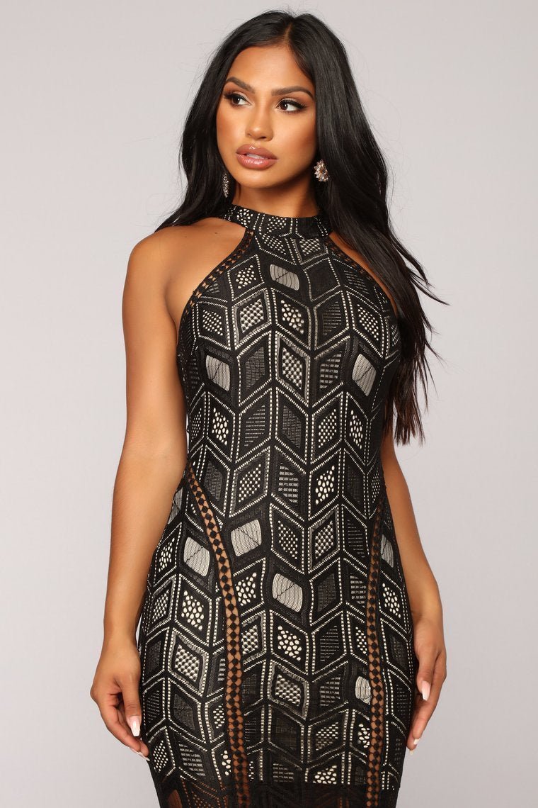Summer Romance Lace Dress - Black - jameswhite001