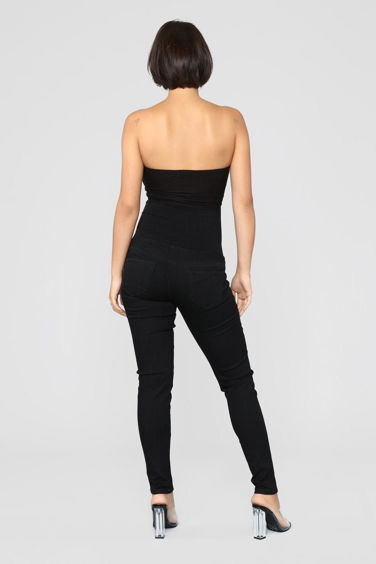 Super Woman Maternity Skinny Jeans - Black - jameswhite001
