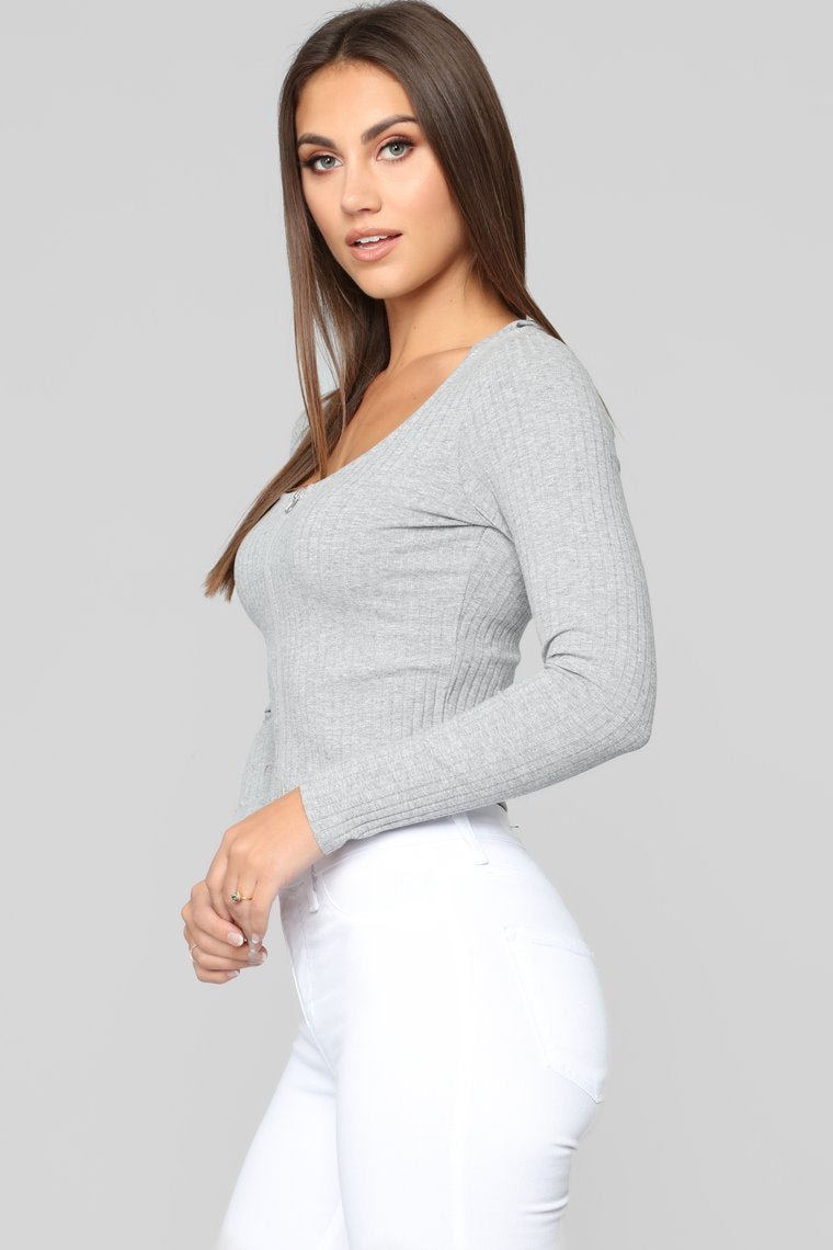 Switch Lanes Top - Heather Grey - jameswhite001