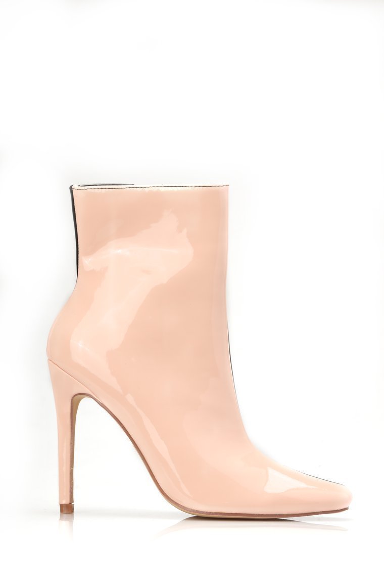 Switched Up Heeled Boot - Pink - jameswhite001